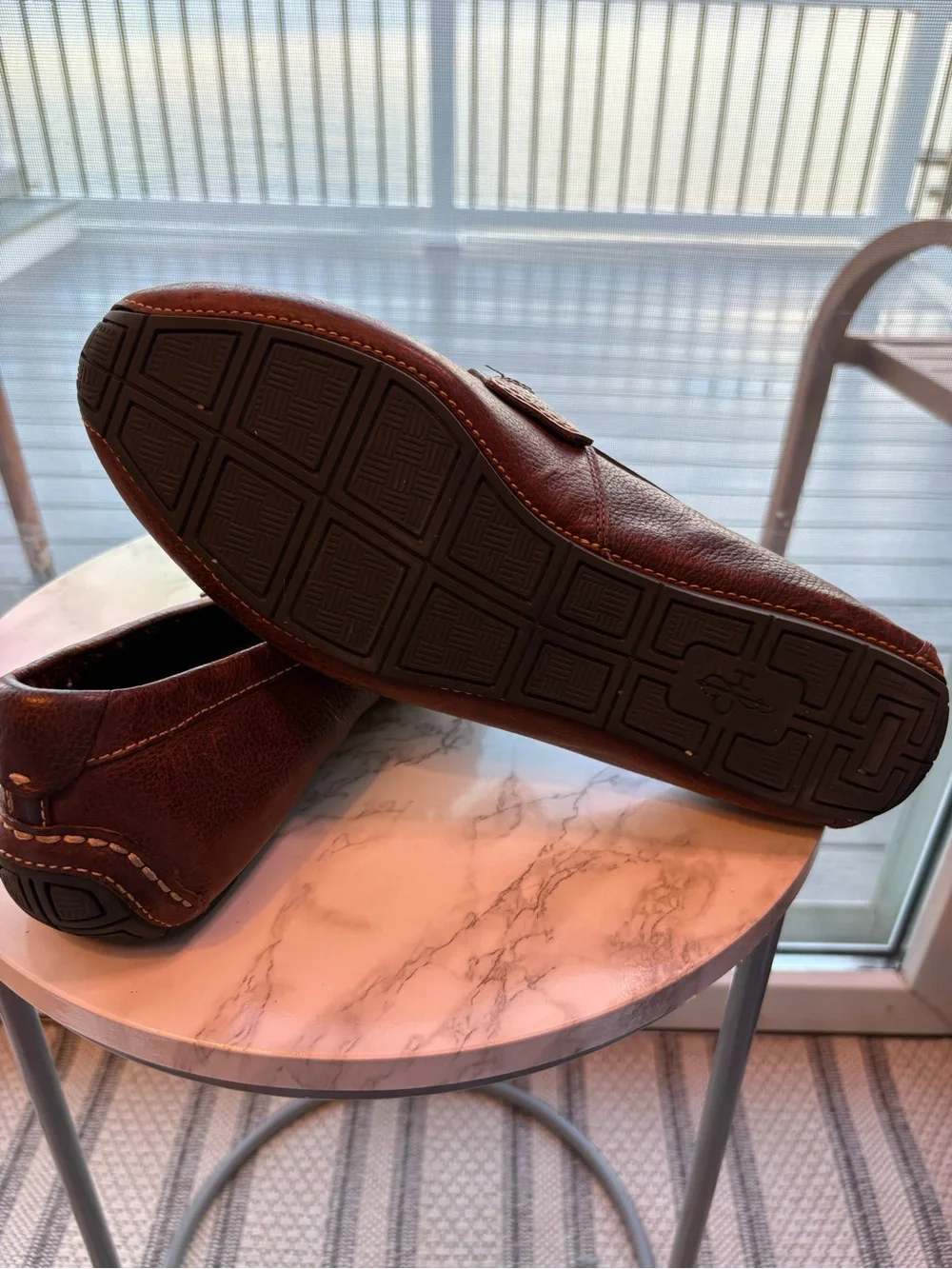 Cole Haan Brown Leather Bit Loafers with Metal Accent